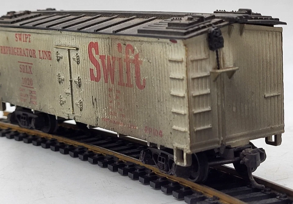 Kadee Escala HO Swift SRLX 1020 Frigorífico Tren Vagón Ferrocarril Fábrica Sucio, Excelente Estado Foto 4 de 4