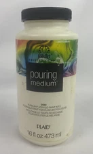  Folkart Pouring Medium 16oz  Turn Acrylic Paint into Pourable Paint Marbling
