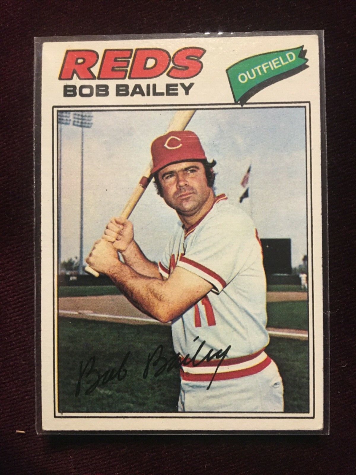 1977 Topps #221 Reds Bob Bailey Baseball Card