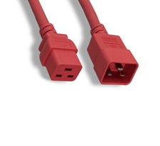 3Ft Red Power Cable for CAB-C19-CBN CABC19CBN Cisco Cabinet Jumper Cord