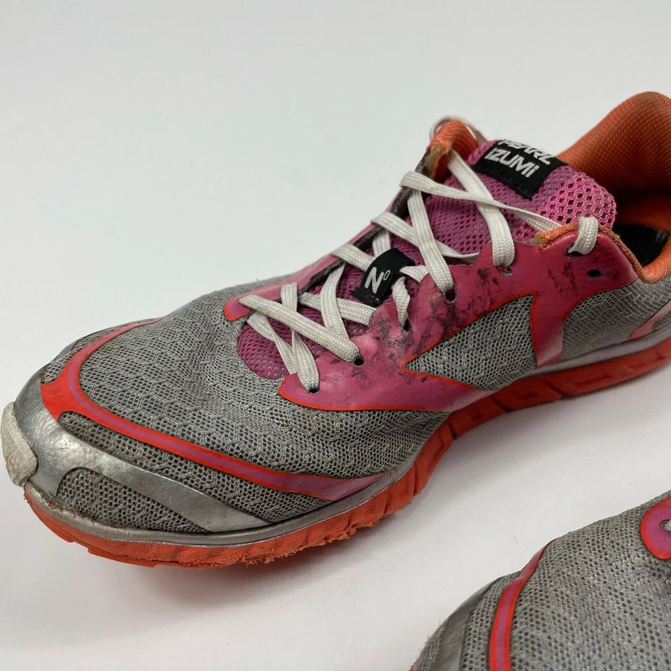 Pearl iZumi Zapatos para Correr Para Mujer Talla 9 Trail Aire Libre Senderismo Tenis Gris Rosa Foto 4 de 4