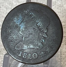 1810/09 CLASSIC HEAD LARGE CENT *VG/F RARE US COIN. Awesome High Grade Coin B1