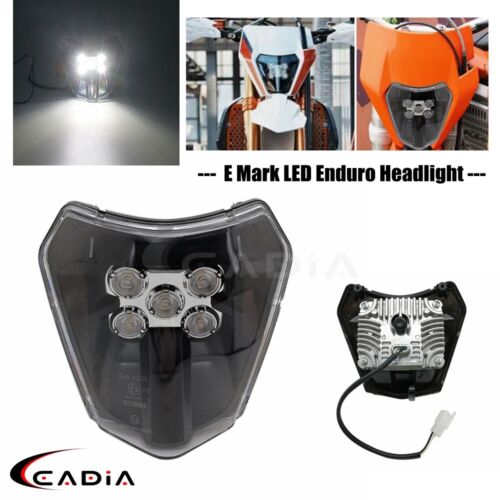 Dirt Bike LED Headlight For KTM SX EXC XCW SXF FE TE 125 250 300 350 450 500 501 - Picture 1 of 10