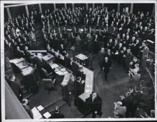 1961 Press Photo Wash DC House of Reps Sam Rayburn chosen Speaker