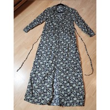 Rixo Franchi 100% Cotton-poplin Midi Dress Button Blue Green Floral Size 2 XXS