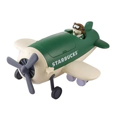 Starbucks Taiwan coffee wafer rolls in vintage airplane storage box