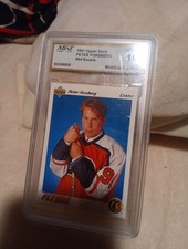 1991/92 UPPER DECK NHL HOCKEY CARD #64 PETER FORSBERG ROOKIE GEM MT 10  SHARP!!