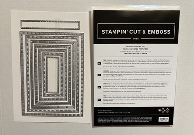 Stampin  Up!  TEXTURED NOTES DIES-NEW-retired