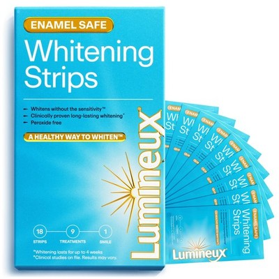 Lumineux Teeth Whitening Strips Kit - 9 Treatments 1 Count (Pack of 9), Clear