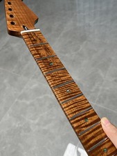 AAAA Stainless 22Fret gloss DIY Roasted Flame maple Electric guitar neck 12in