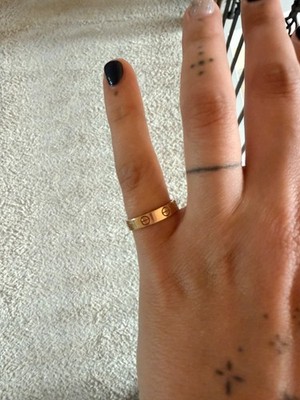 Cartier 18k Yellow Gold Band Ring Size 5 1/4 (50mm) No Stone in Cartier Box