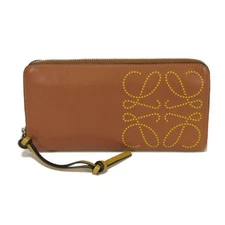 Loewe Zip Around Wallet Classic Calf Long Wallet Women Brown One Size