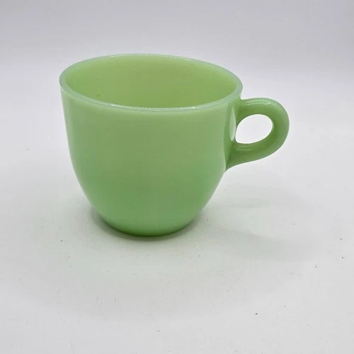 Vintage Fire King Jadeite Mug C Handle Anchor Hocking Oven Proof Coffee Tea 