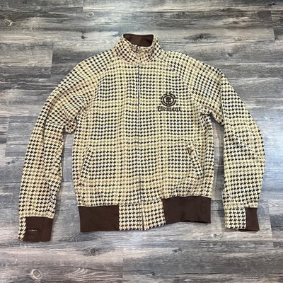 Element Skateboards Houndstooth Y2K Full Zip Sweatshirt Men's Medium Streetwear