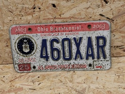 NUMMERNSCHILD USA AIR FORCE U.S. ARMED FORCES - US KENNZEICHEN 460XAR