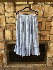 VTG Handmade Blue Praire Flowy Maxi Skirt Women  s XS/S Y2K Indie Boho Festival