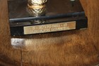 Vintage 1965 Delta Psi Omega Dramatic Workshop Festival Trophy - Theatre Masks — photo 3