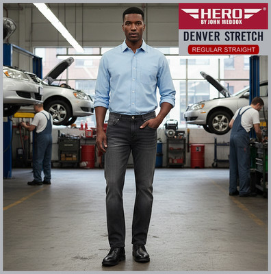 HERO DENVER STRETCH | darkgrey wash | Jeans Hose | HERREN