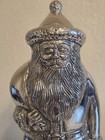 Classic Santa Claus Figure in Shiny Pewter Metal on Wooden Base - 13 1'2" Tall — photo 4