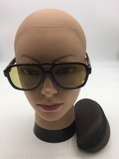 Louis Vuitton Black Full Rim Frame Designer Sunglasses 57-15-138 Yellow Lens
