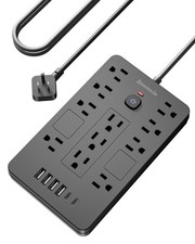 Surge Protector Power Strip - 11 Outlets 1850W/15A with 6 USB Ports 2 USB C ...