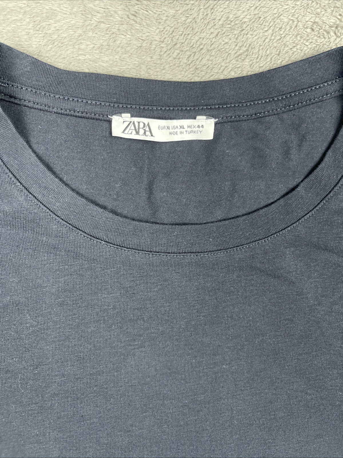 Zara Crew Neck Short Sleeve Black Basic Cotton Te… - image 3