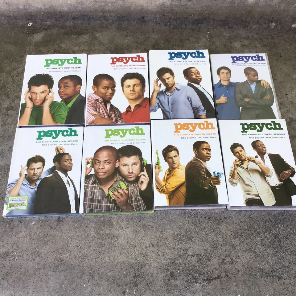 Sealed Psych Complete TV Series Seasons 1 2 3 4 5 6 7 8 (DVD) Roday Hill USA - Image 2 of 4