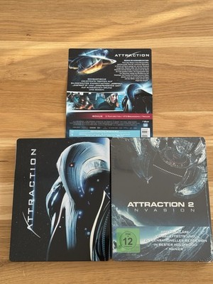 Attraction (2D+3D) & Attraction 2 Invasion (2D) Blu-Ray Steelbooks