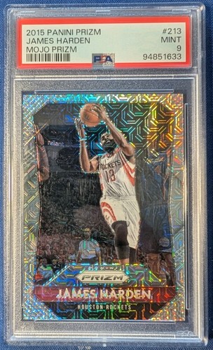2015 Prizm #213 James Harden Mojo Prizm /25 PSA 9 Pop 1 None Higher