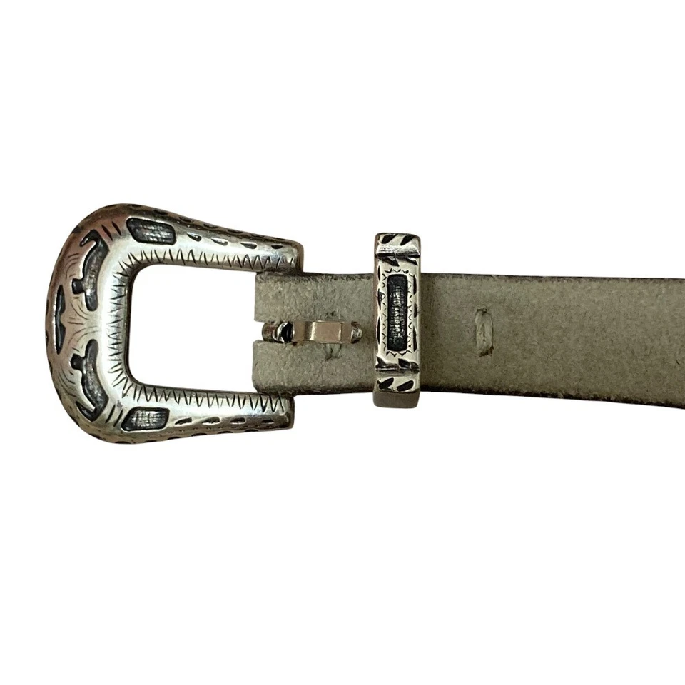 Cinturón PUNTOVITA Concho Gamuza Cuero en Gris Mujer USADO Foto 3 de 4