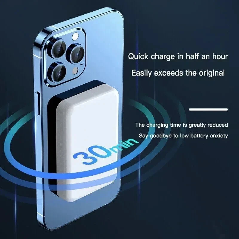 Magnetic Wireless Power Bank for iPhone 16 15 14 13 12 11 X