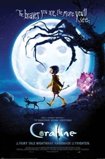 Coraline - Movie Poster (Regular Style - The Braver You Are...) (Size: 24 x 36")
