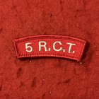 Korean War • U. S. ARMY 5th REGIMENTAL COMBAT TEAM (RCT) SHOULDER TAB Patch • EX — photo 1