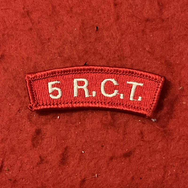 Korean War • U. S. ARMY 5th REGIMENTAL COMBAT TEAM (RCT) SHOULDER TAB Patch • EX