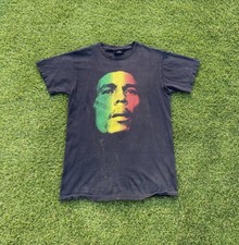 Vintage 90s Bob Marley Zion Rootswear T-Shirt Men  s Small Black Reggae Jamaica