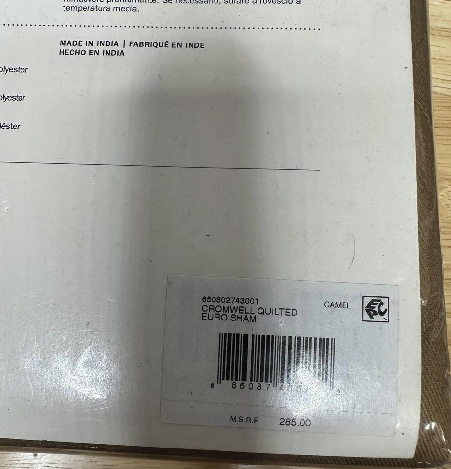 Ralph Lauren Euro Sham Mujer Cromwell Acolchado Ropa de Cama Ecuestre Almohada Nueva Foto 4 de 4