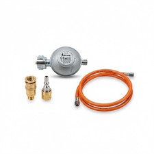 Gasgrill Anschluss-Set 50mbar - Druckregler, 150 cm Gasschlauch, Schnellkupplung