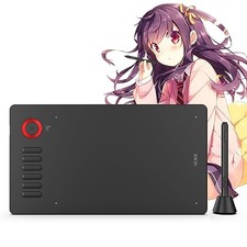 Digital Drawing Tablet A15Pro Graphics Pen Tablet 10 x 6 Inch Graphics Red