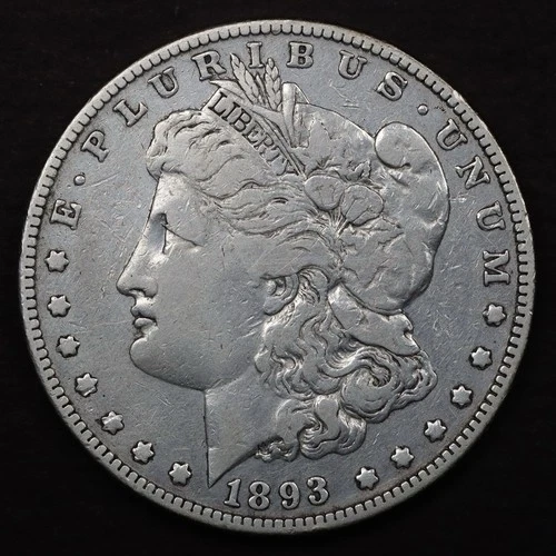 1893 Morgan Silver Dollar - Fine Details Cleaned