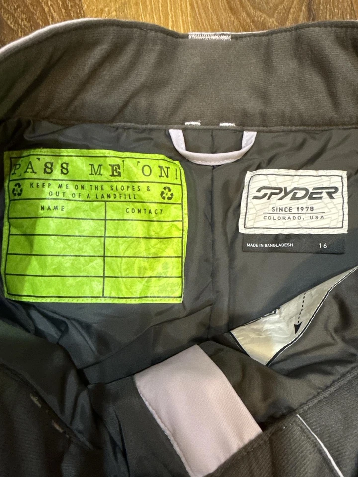 Calça de esqui Spyder Olympia para meninas, tamanho 16, roxa clara - Imagem 4 de 4