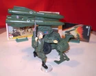 1982 GI JOE MMS MOBILE MISSILE SYSTEM & OPERATOR HAWK STRAIGHT-ARM + CARDS ARAH