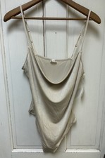NWT Intimately Free People Body Suit Champagne Color Drape Spaghetti Strap XL