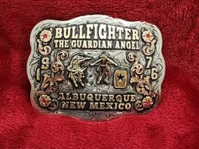 X-Treme Bullfighting Rodeo Champion Trophy Buckle☆ALBUQUERQUE NM ☆1976☆Rare☆679