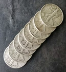 Lot of Eight 50c Walking Liberty Silver Half Dollars