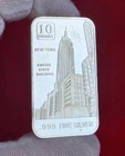 Empire State Building NYC - 10 Gram .999 Fine Pure Silver Bullion Bar Ingot Coin