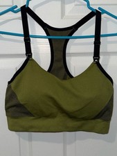 Auden Women's Nursing Lightly Lined Yoga Bra in Olive Green
