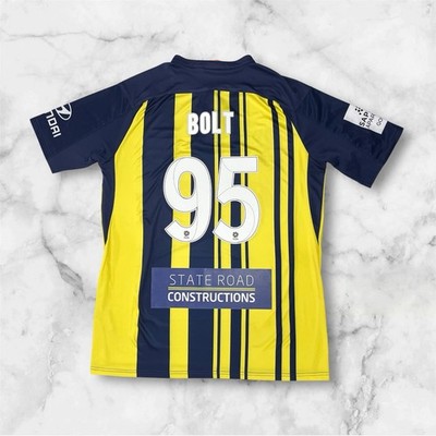 CENTRAL COAST MARINERS #95 USAIN BOLT (XL) MATCH ISSUE PLAYER   SHIRT JERSEY