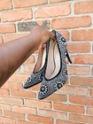 Lauren Lorraine Black Rhinestone Embellished Pointed-Toe Stiletto Pumps 7.5 — photo 9