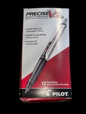 26062 Pilot Precise V5 RT Rollingball Pen, Ex Fine 0.5mm, Black, Pack of 12