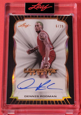 Dennis Rodman AUTOGRAPH AUTO CARD #d6/20 2024 LEAF ULTIMATE SPORTS CHICAGO BULLS